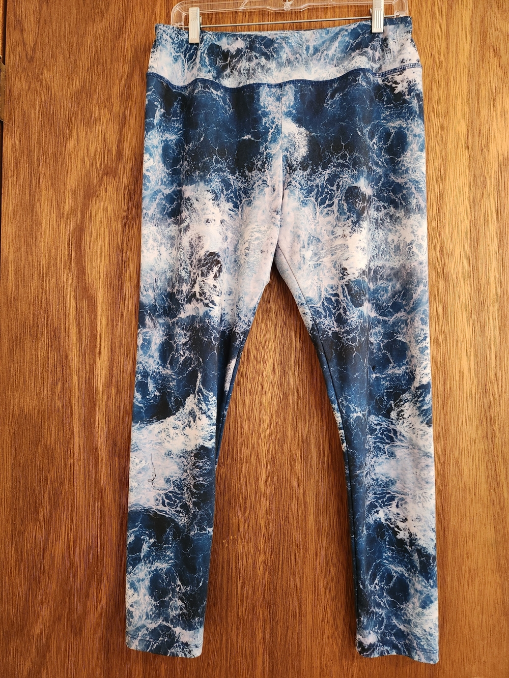 UPF Guy HARVEY  Blue Ocean Print Leggings size LARGE